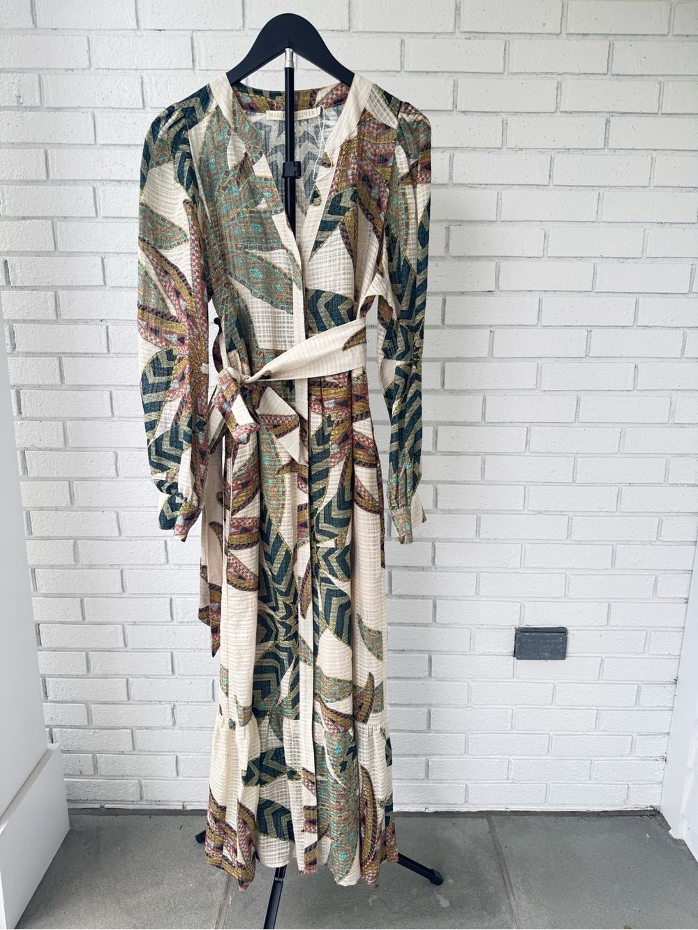 Marie Oliver Hannon Maxi Dress | cream with Green and Multicolor Floral Print